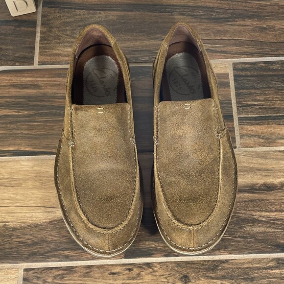 Clarks Est 1825 Mens Size 11 Shoes Brown Leather Casual Slip On Loafer main image 7
